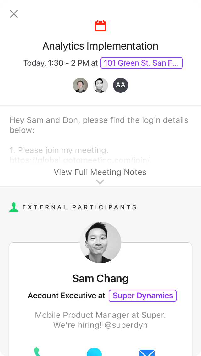 Automated meeting